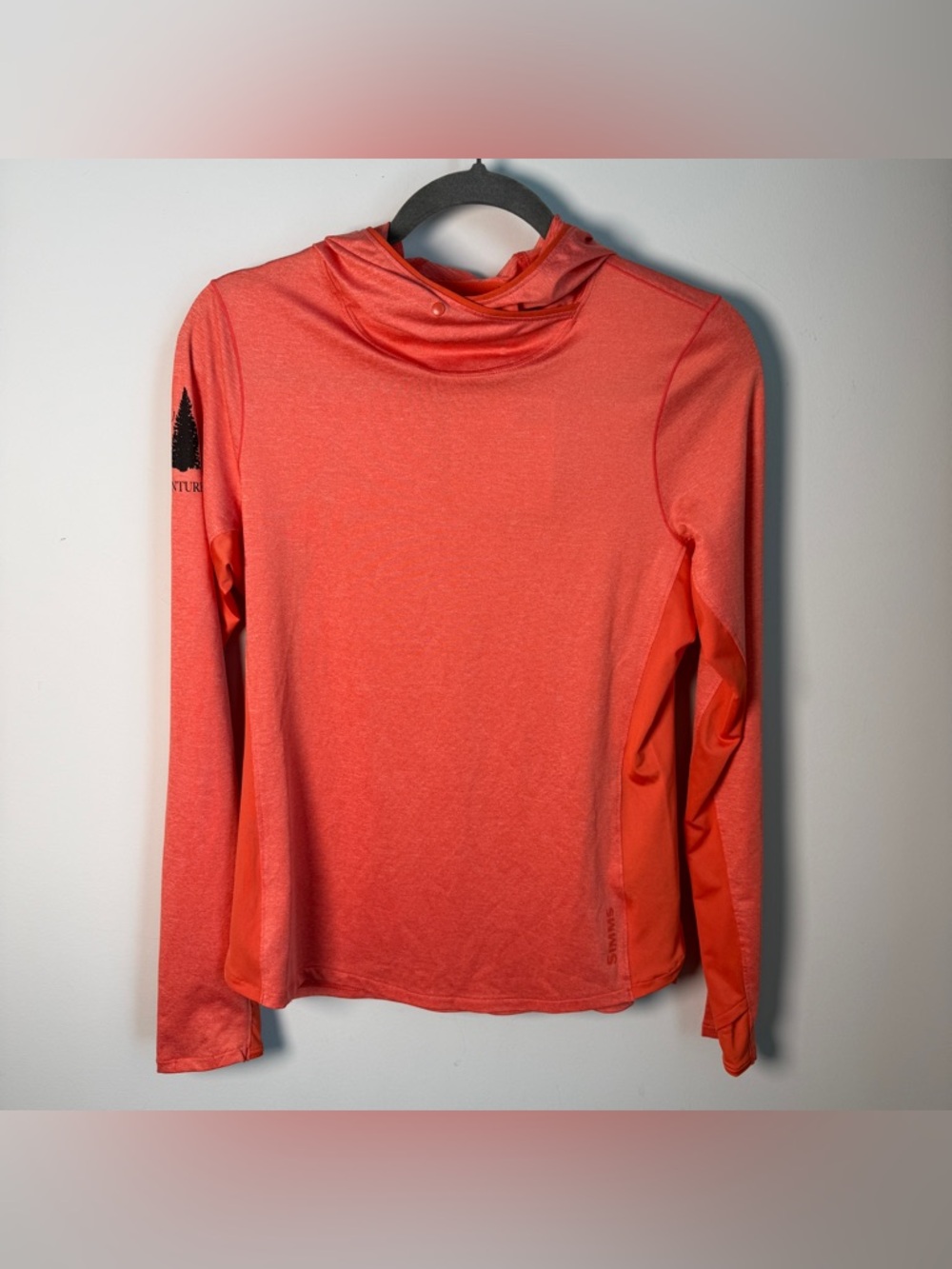 Simms SolarFlex Watermelon Heather UPF 50+ Sun Hoodie NWT Fly Fish Outdoors - S